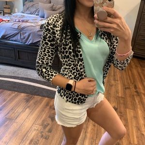Snow leopard cardigan